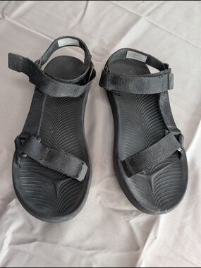 Target Black Textured Strap Sandals